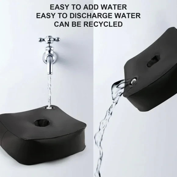 NiP Portable Weighted Base PVC Umbrella Stand Water Bag Up to 60 LBS 16x16"