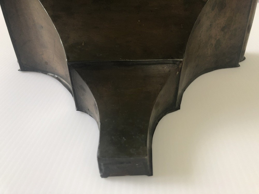 Vintage Architectural Distressed Tin Shelf.