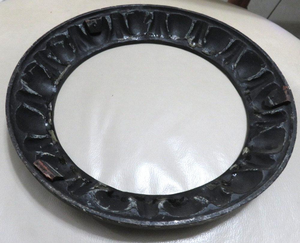 Salvage Antique cast iron 9” Circle Ring egg & dart pattern for projects etc
