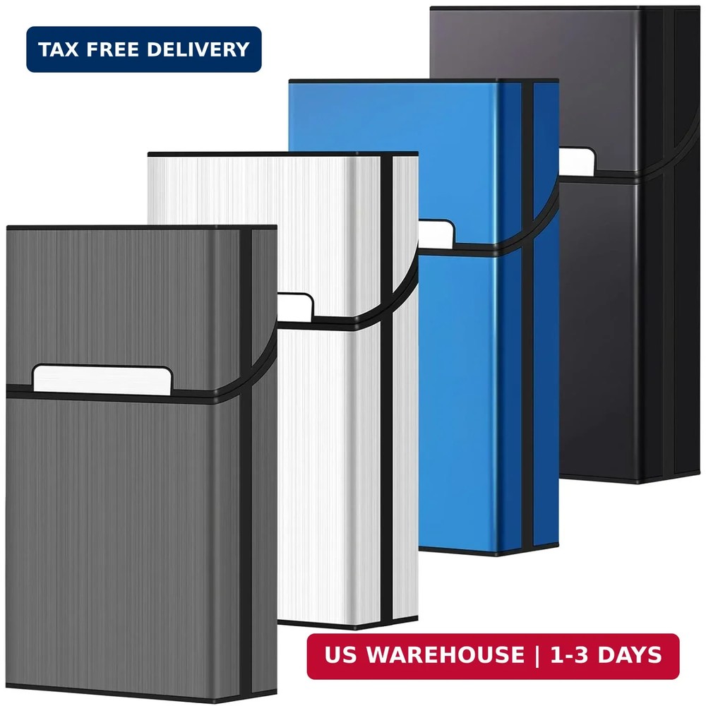 Cigarette Case (4 Pack), Magnetic Switch 20pcs Cigarette Holder Case 100mm