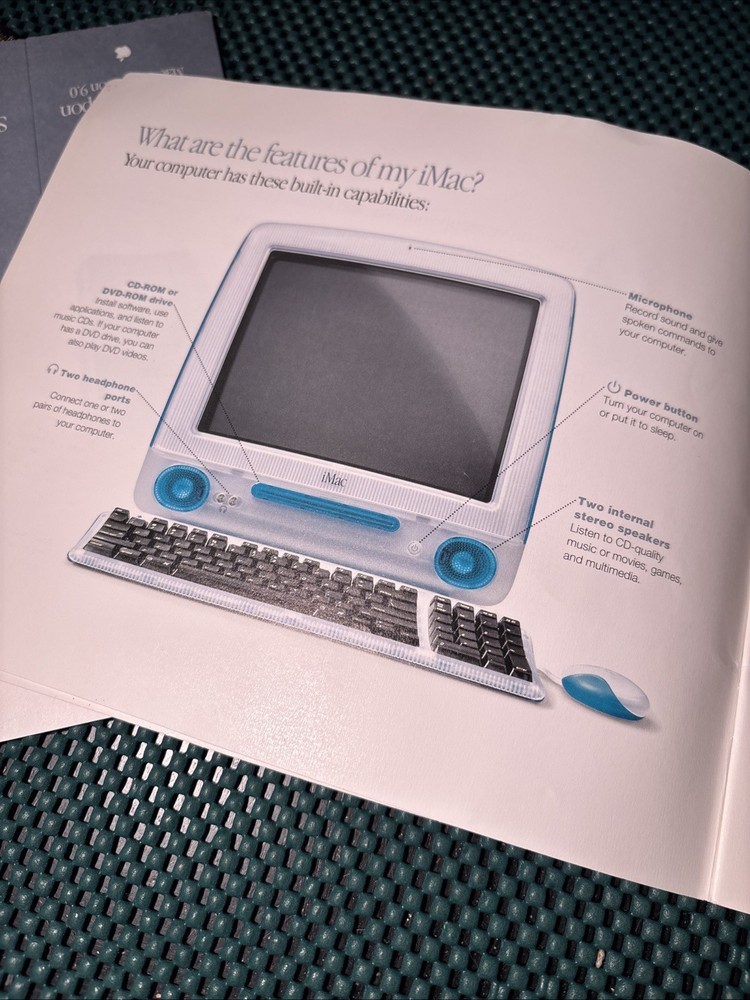 Vtg Apple Computers🍏 iMac User Guide 1999 W/ Mac OS Software Insert