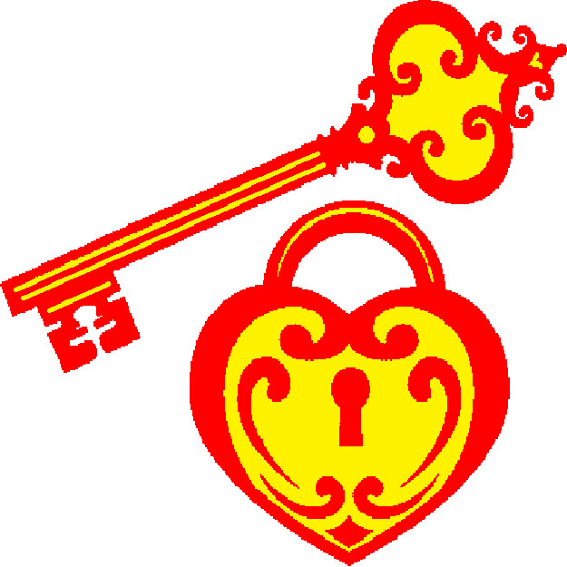 30 Custom Red Lock & Key Personalized Address Labels