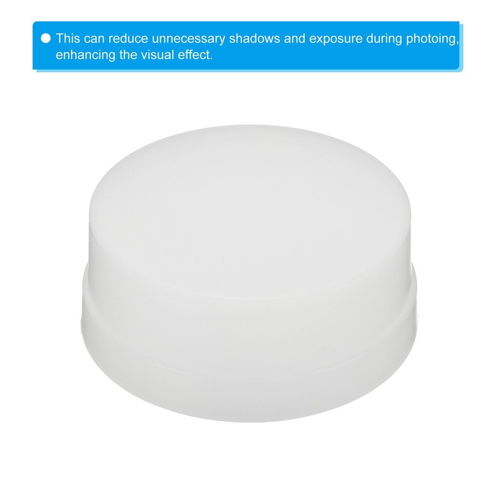 2 Pack Flash Diffuser Bounce Dome Soft Box Light Flashlight Diffuser Cap White