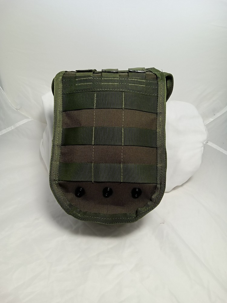 Utility pouch OLIVE, molle front, clip and"hook + loop" closure, molleattachment