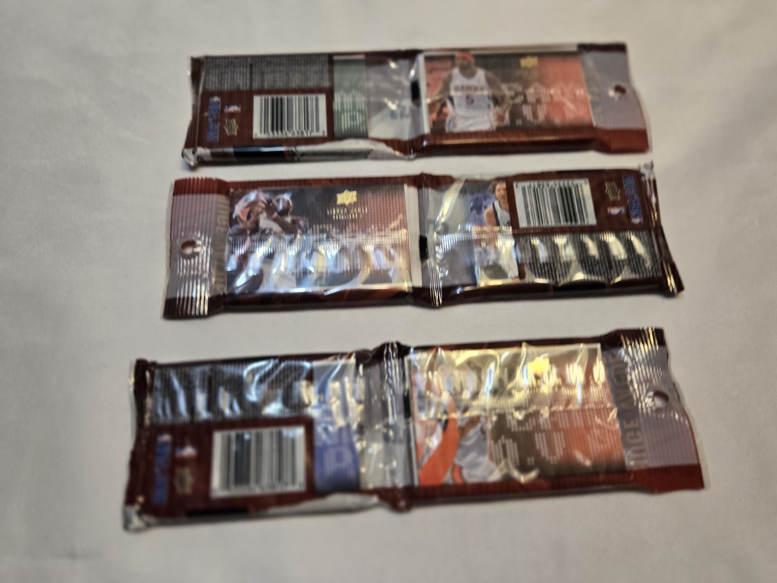 3 Sealed 2008-09 Upper Deck Basketball Hanging Value Packs LeBron James Showing