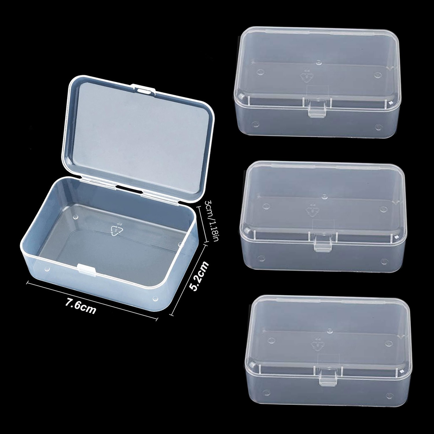 Small Plastic Storage Box Lidded Case Container Coin Screws Jewelry Travel Beads