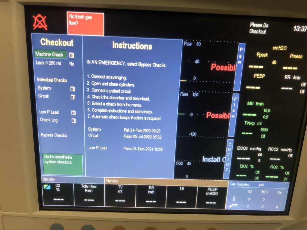 GE, Datex Ohmeda, Avance Front Main Display