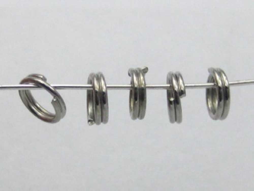 1000 Dull Silver Tone Double Loop Split Open Jump Rings 5mm Connector Craft