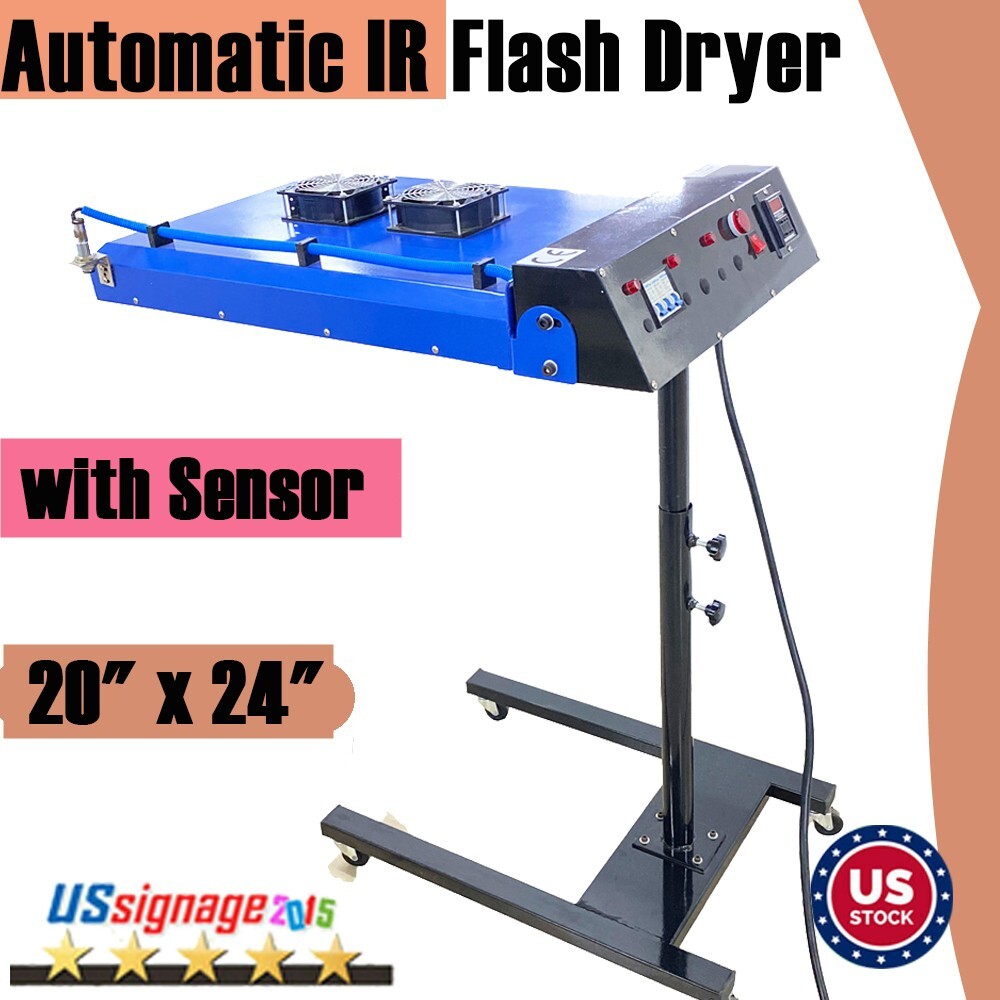 6000W 20" x 24" Silk Screen Automatic IR Flash Dryer with Sensor (220V)