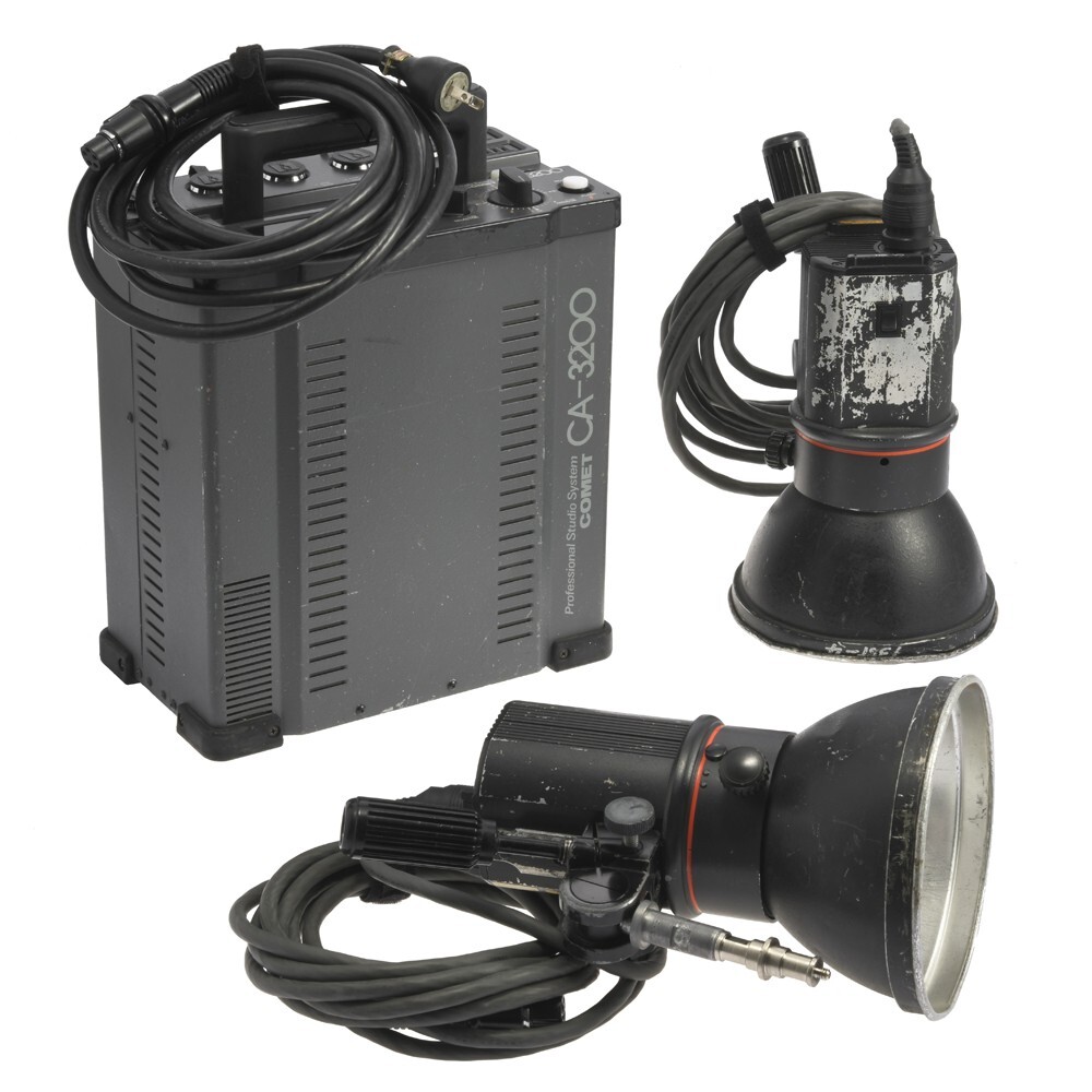 COMET CA-3200 + CA32H LAMP HEAD FLASH STROBE GENERATOR POWER PACK 100-110VOLT #5