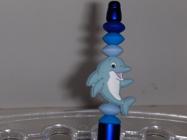 NEW - Blue Retractable pen - Dolphin