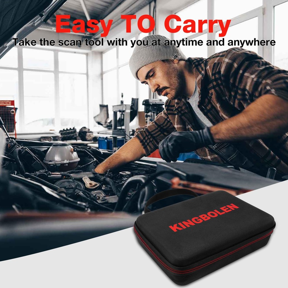 KINGBOLEN Protective Case Storage Bag for OBD2 Scanner Launch Black