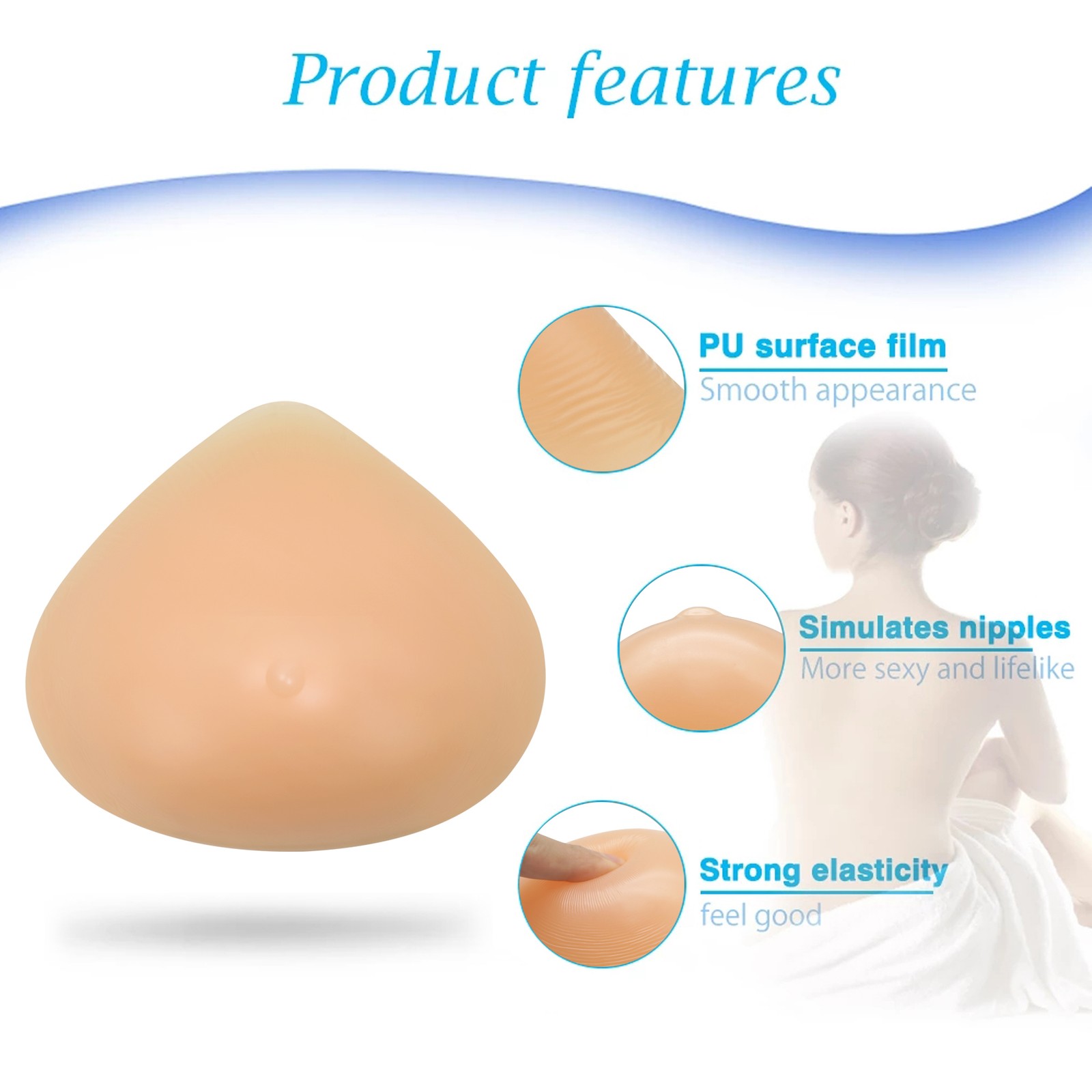 Silicone Breast Forms Pad Mastectomy Prosthesis Bra Enhancers One Piece