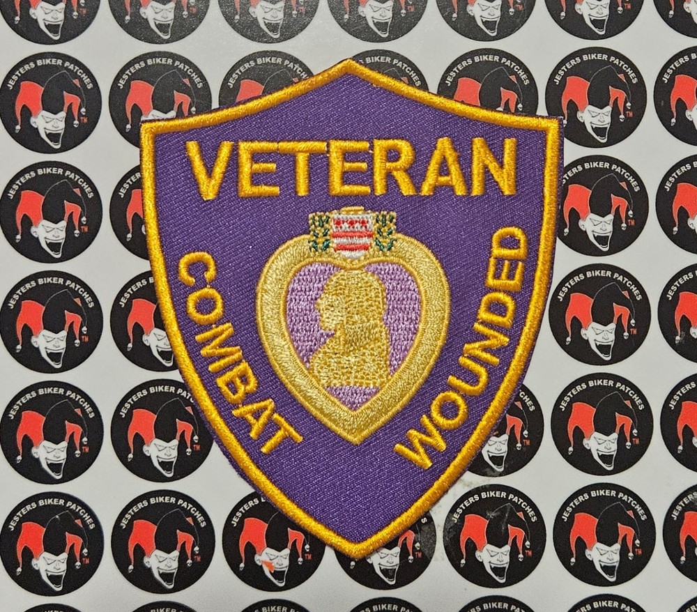 Combat Wounded Purple Heart Embroidered Patch TJD015