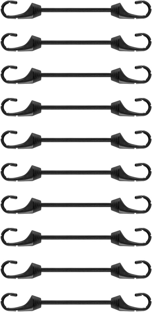 10 Pack Mini 2 Inch Bungee Cords with Hooks