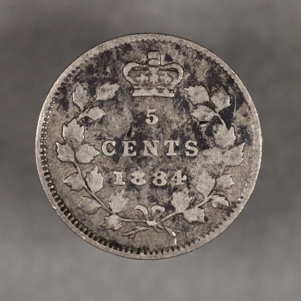 1884 Canada Silver 5 Cents