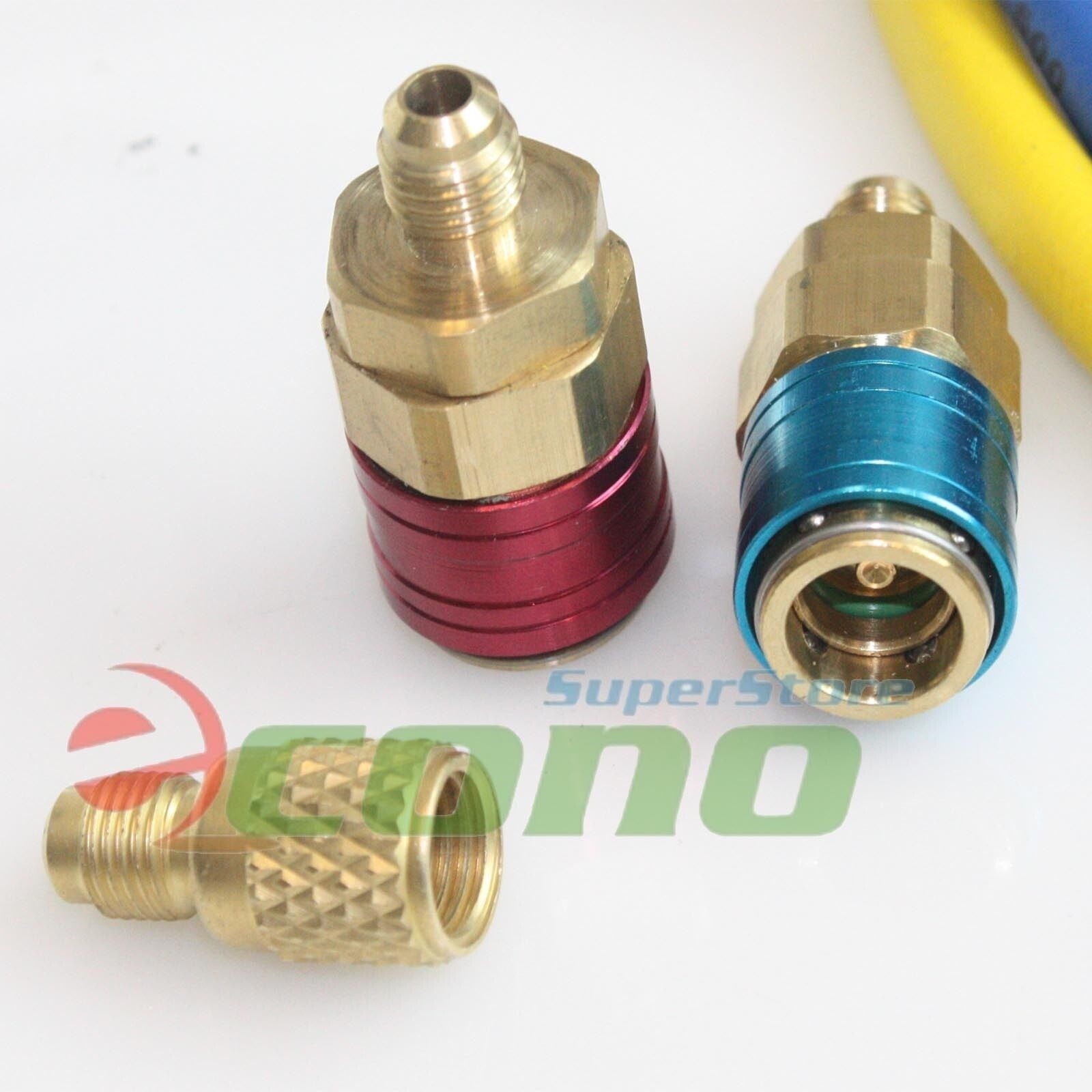 Deluxe Auto Refrigerant Manifold Gauge Set & 3 CFM Vacuum Pump 5ft HVAC Hoses