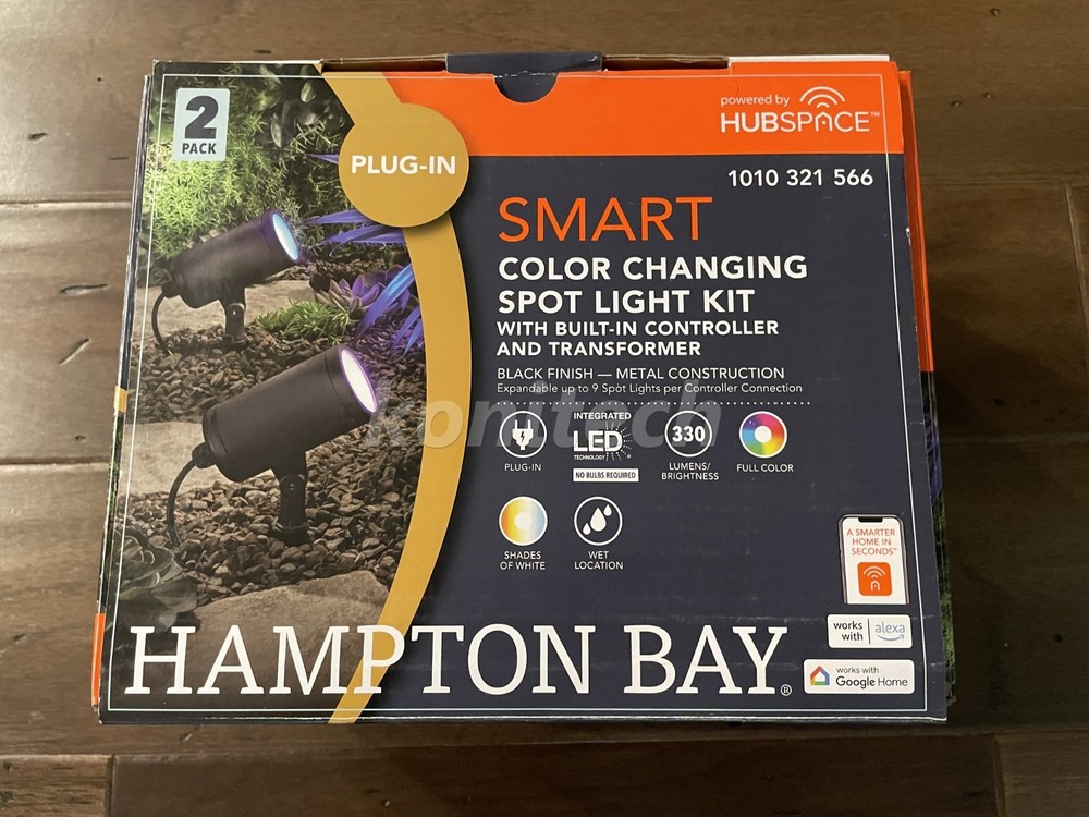 Hampton Bay Smart Color Changing Spot Light Kit Controller Transformer 2 pack