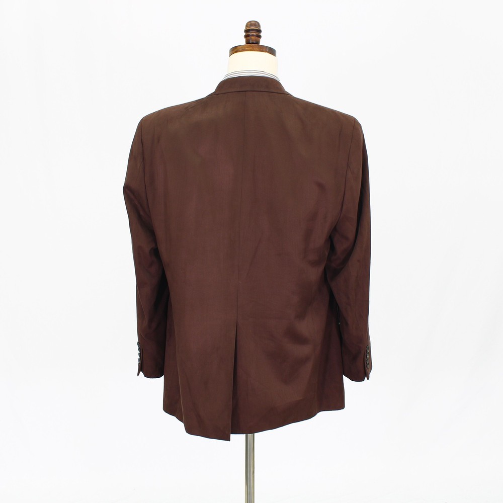 Chaps 41R Brown Sport Coat Blazer Jacket Solid 2B Polyester