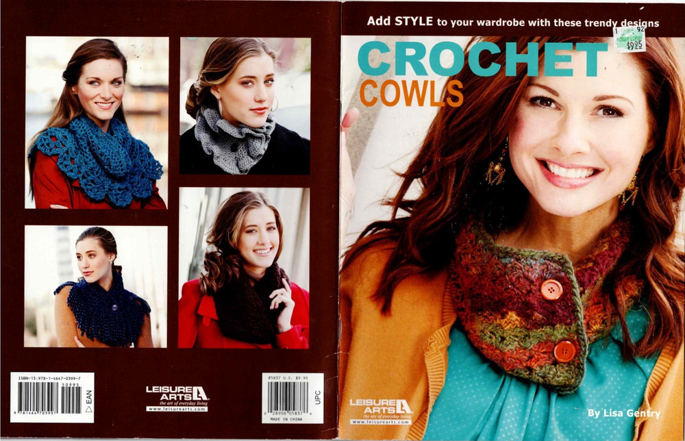 Crochet Cowls Pattern Book 10 Patterns 2012 Leisure Arts
