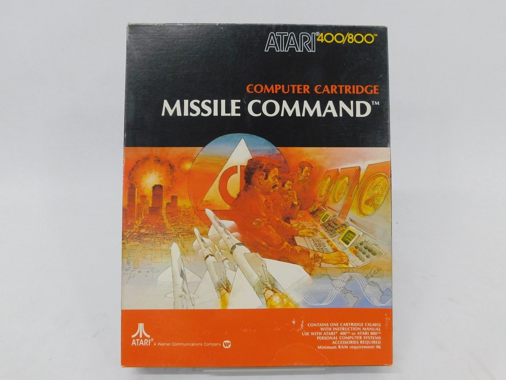 Atari CXL4012 Missile Command Vintage Computer Game Cartirdge (nice)