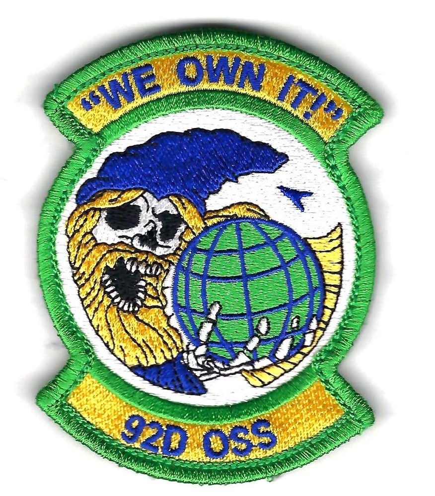 PATCH USAF 92ND OPERATIONS SUPPORT SQ OSS  FAIRCHILD AFB     D-B2