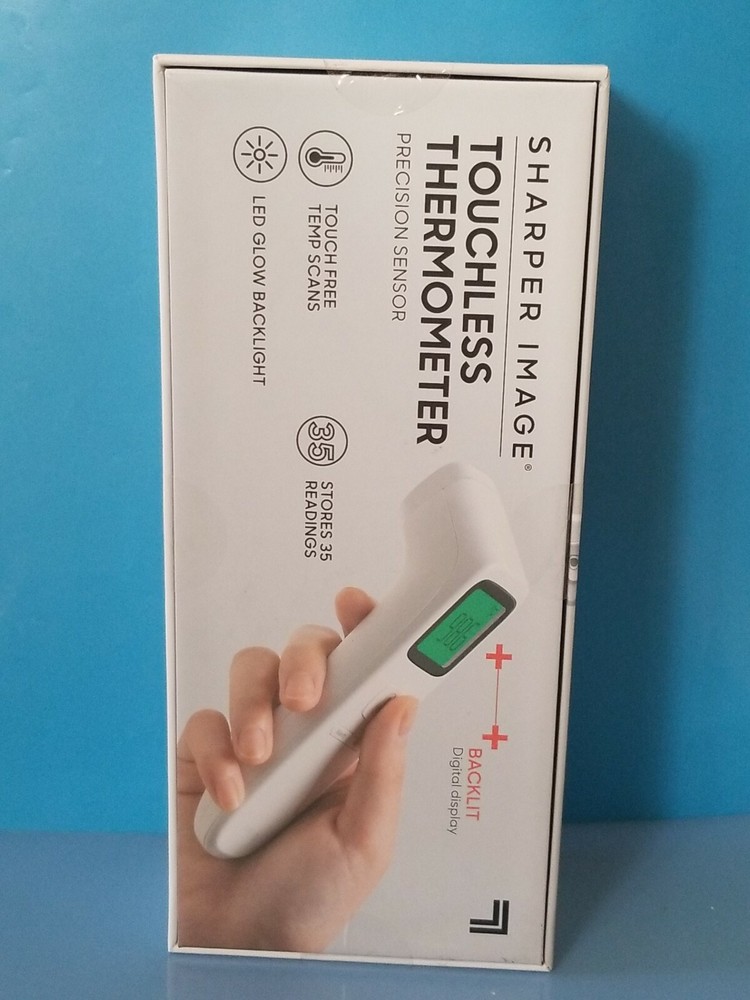 NEW• SHARPER IMAGE Digital TOUCHLESS Smart Forehead THERMOMETER • Free Shipping