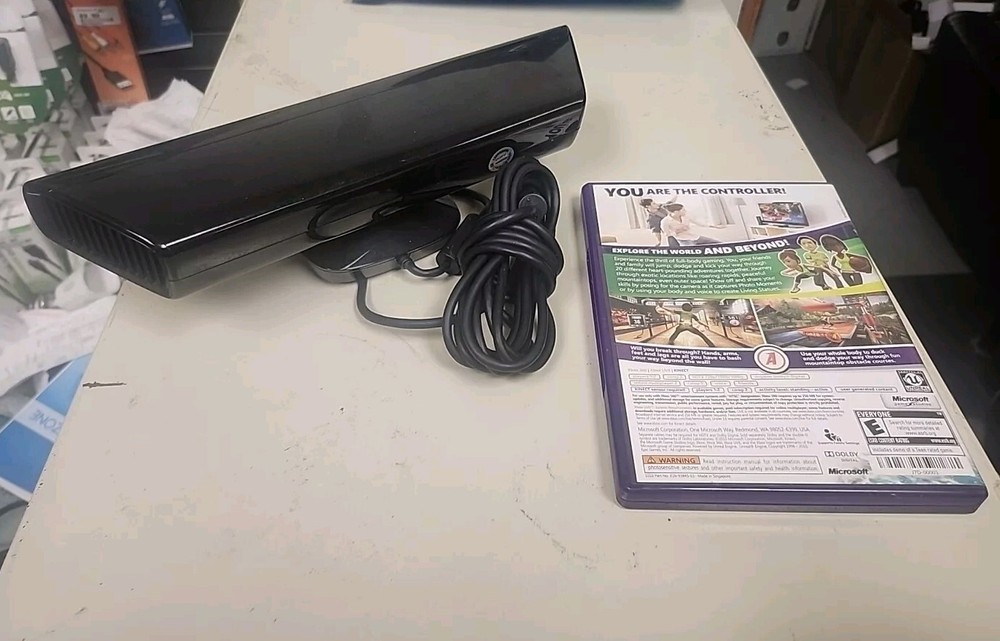 Microsoft Xbox 360 Kinect Motion Sensor Bar 1473 & Kinect Adventures Bundle