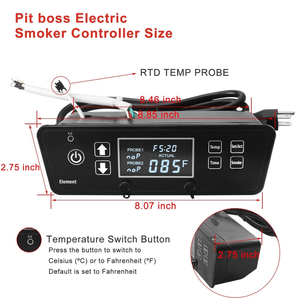 Digital Thermostat Control pb 2 series smoker controller, 2 controller