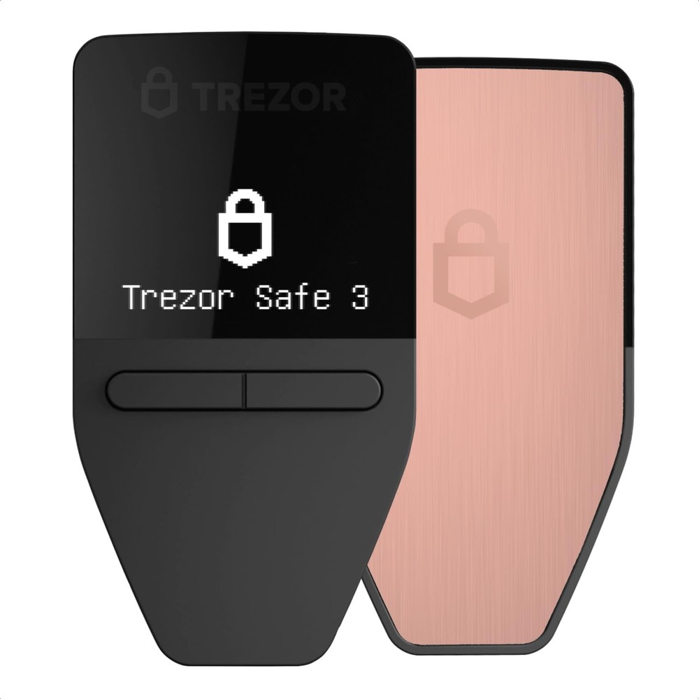 Trezor Safe 3 Passphrase Element Protected Crypto Hardware Wallet Galactic Rose