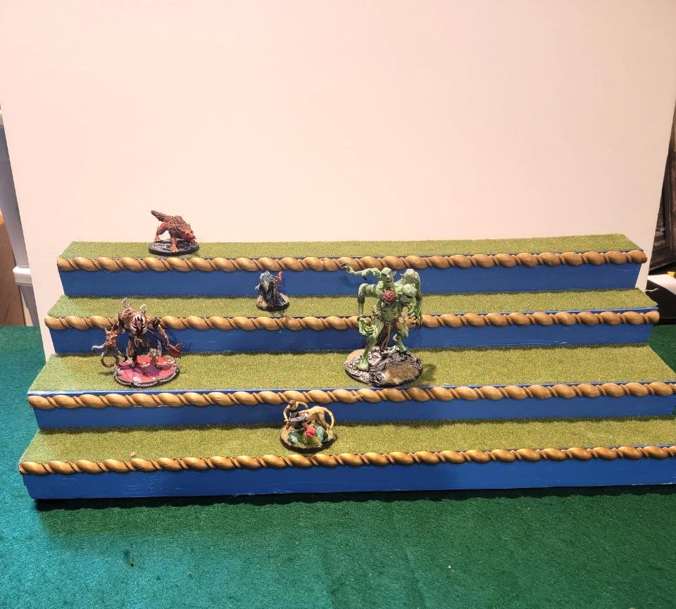 Miniatures Display Unit 4 Tier Hand-Made Organizer Inside Cabinet Riser Shelf