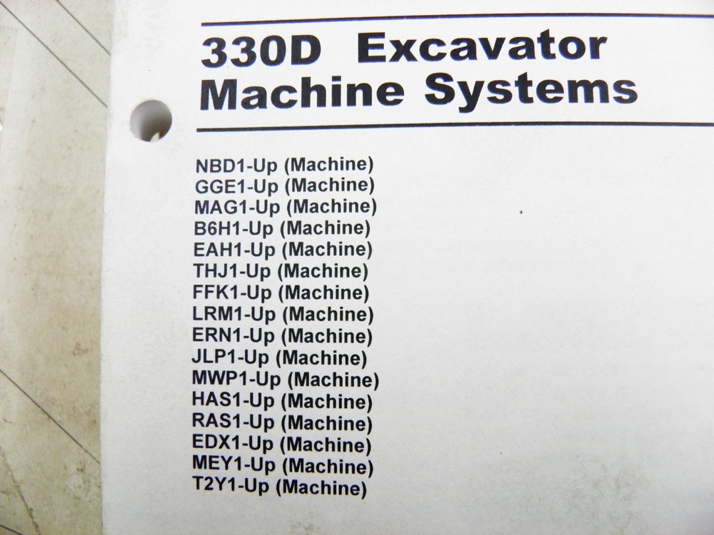 CAT Caterpillar 330D EXCAVATOR MACHINE SYSTEMS DISASSEMBLY ASSEMBLY MANUAL