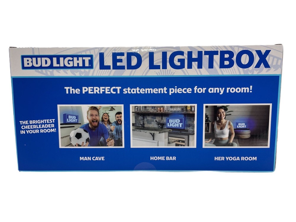 Bud Light Led Lightbox Micro USB Light 12" x 2.5" New In Box