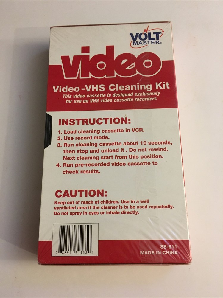 Video VHS Cleaning Kit Volt Master Sealed New