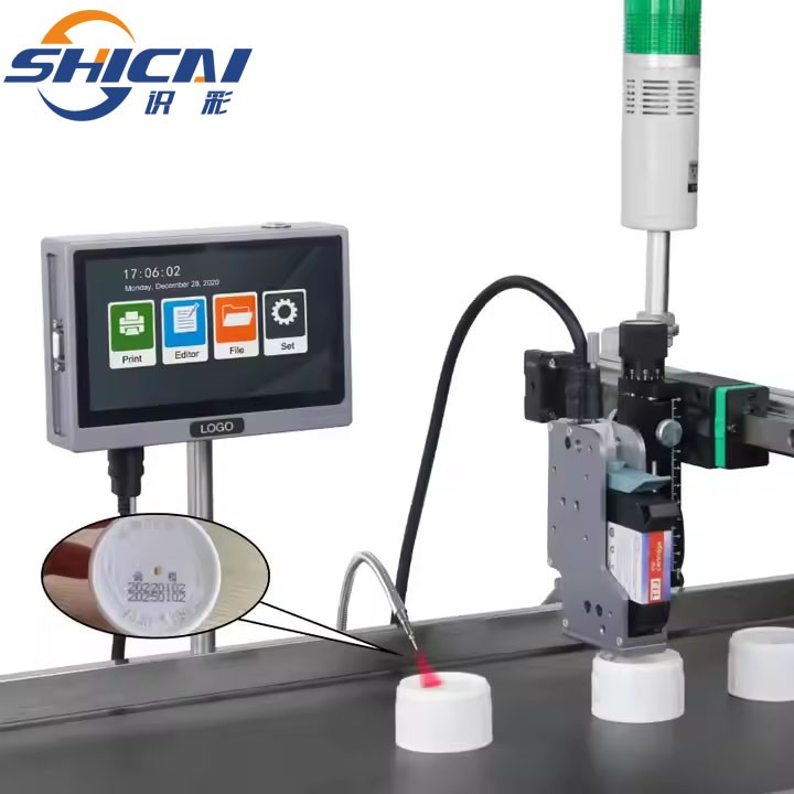 Automatic online inkjet printer without conveyor date QR code LOGO text printing