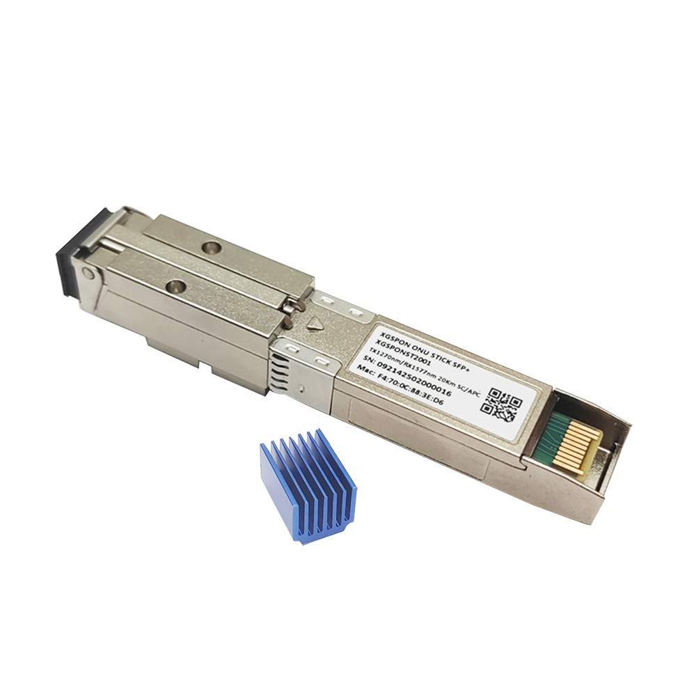 XGSPON ONU Stick with Free Fan, 10G SFP+ ONT with 8311 Firmware, SC/APC