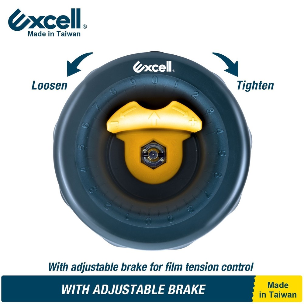 Excell Hand Saver Stretch Wrap Dispenser 3" Core, Adjustable Brake