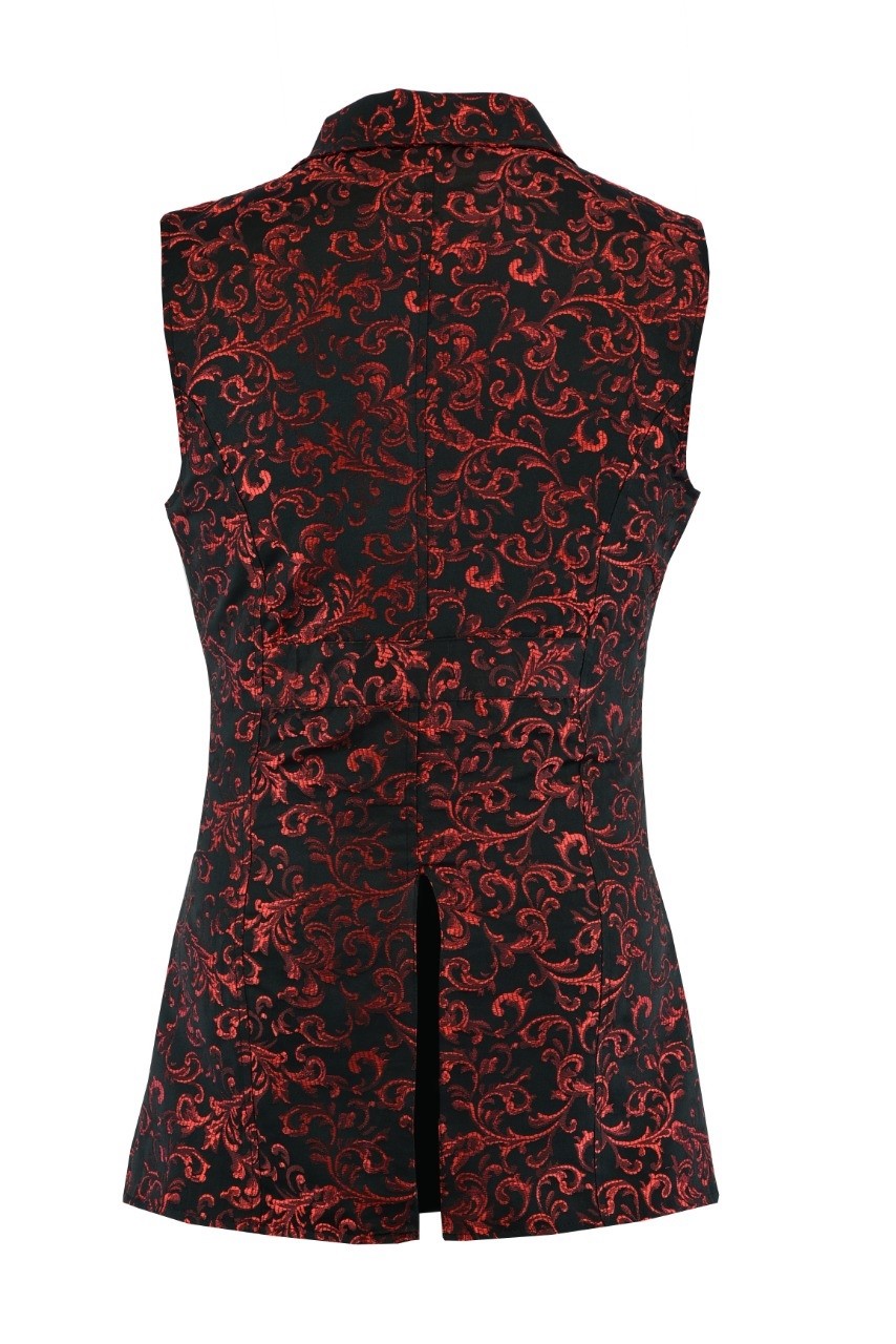 Men's Double Breasted GOVERNOR Vest Waistcoat VTG Brocade Gothic Steampunk/USA