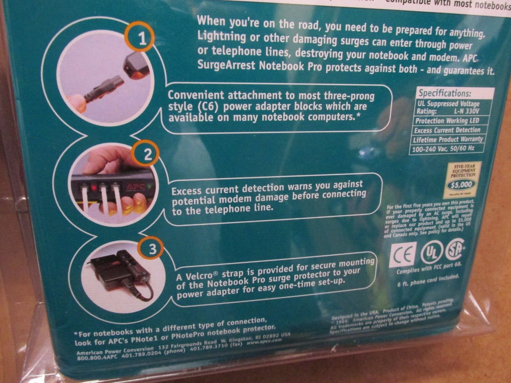 APC SurgeArrest Notebok Pro Surge Protector PNote Pro 3