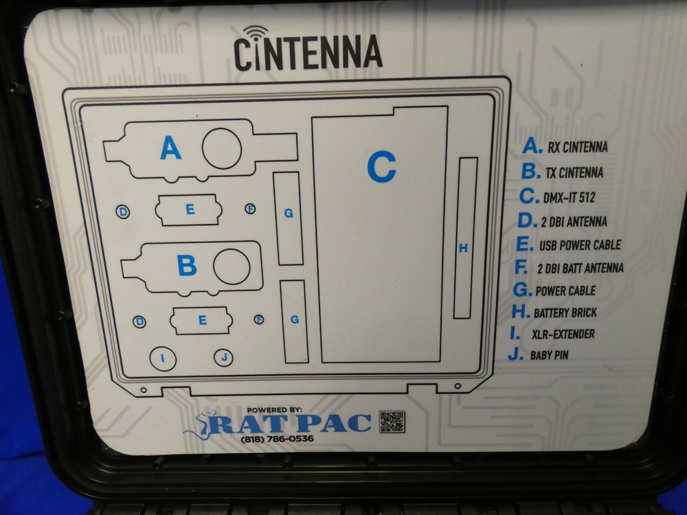 Rat Pac Cintenna AKS Wireless DMX System (incomplete missing RX unit)DMX-iT 512e