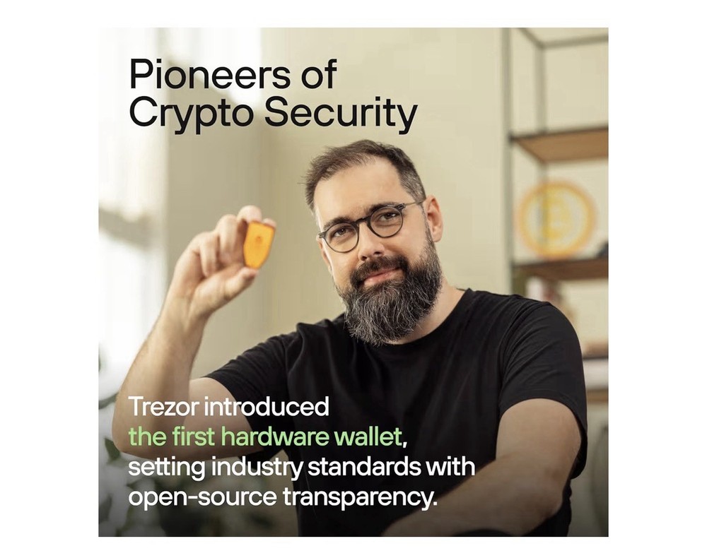 TREZOR SAFE 3 Passphrase & Secure Element Crypto Hardware Wallet Solar Gold