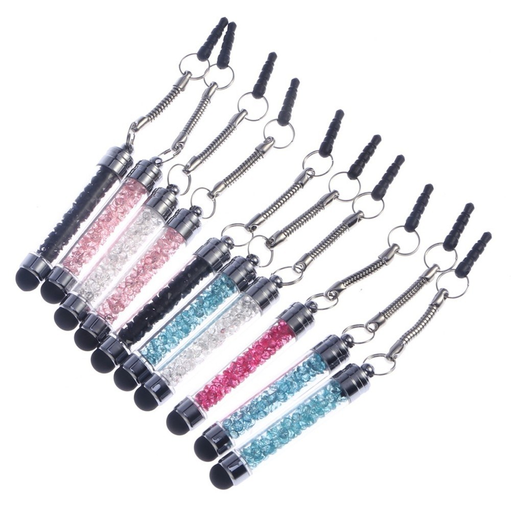 10 PCS Capacitive Pen Glitter Pens Mini Keychain Stylus Assorted Color