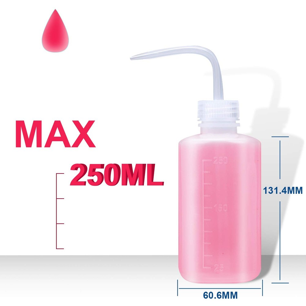 Wash bottle, 3 Pack LDPE Squeeze Bottles, Safe Plastic Low Density Polyethyle...