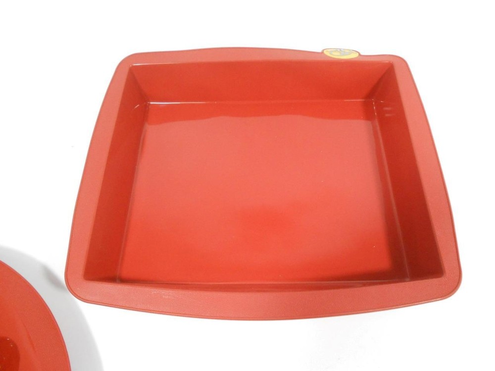 NEW 4 SMARTWEAR SILICONE BAKEWARE Bundt Cake Mold, 2 Round Cake, Rectangular Pan