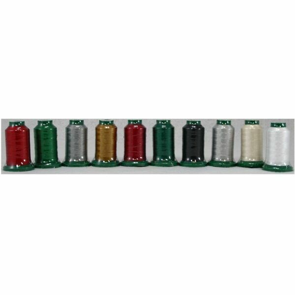 Exquisite Christmas Holiday 10 Spool Embroidery Polyester Thread Set  New