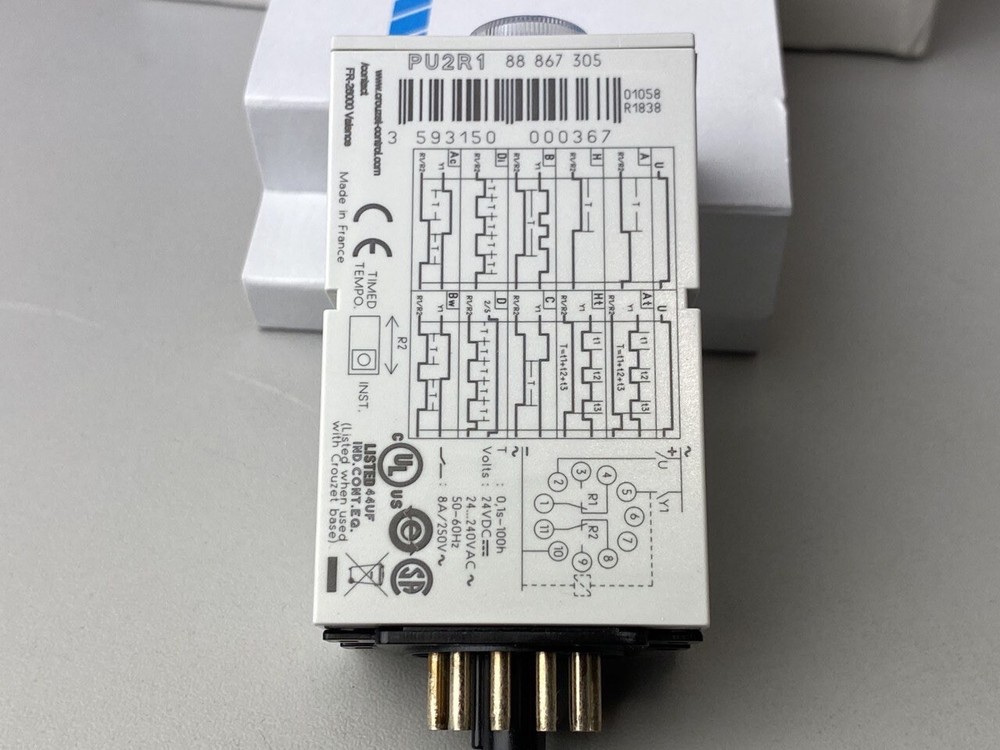 1ps CROUZET PU2R1 88 867 305 MUTLI FUNCTION TIMER DELAY RELAY