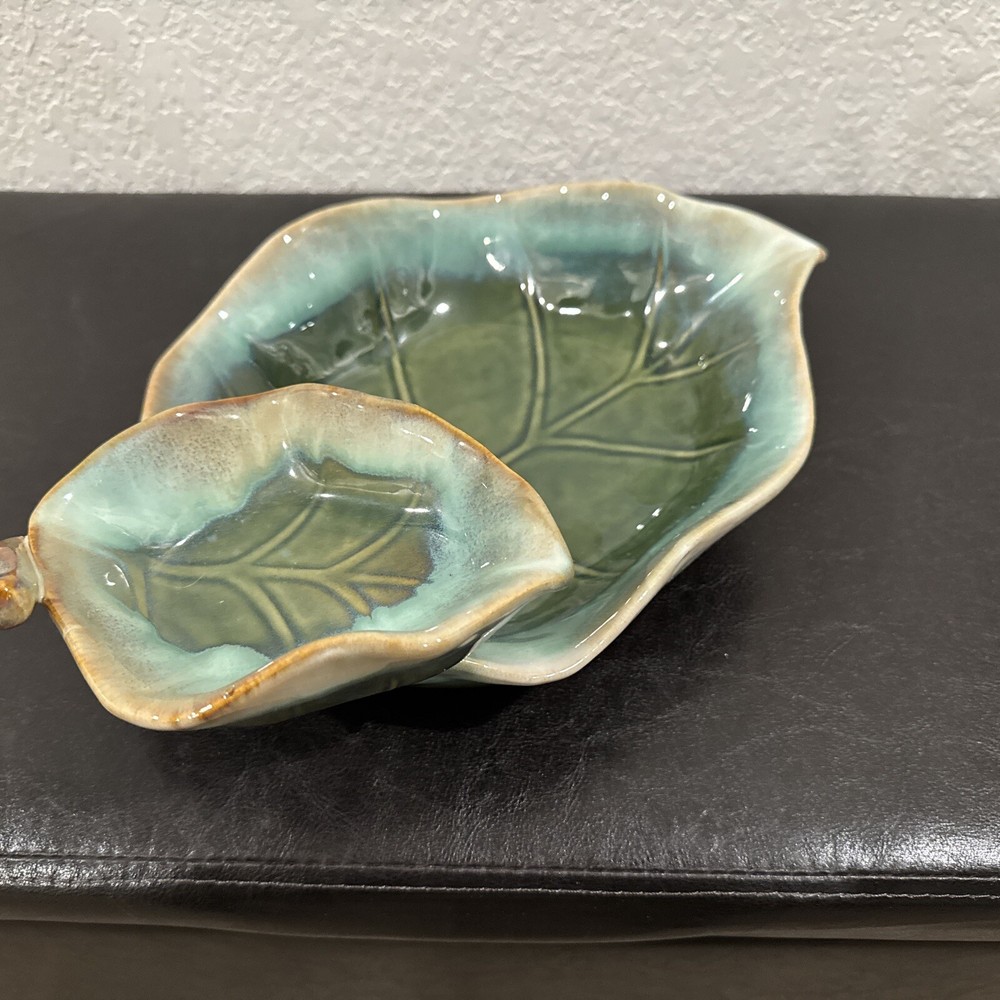 leaf shaped chip and dip platter