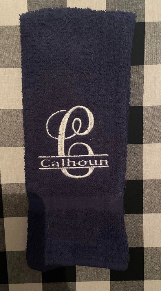 Your Last Name and Initial Embroidered Kitchen Towel