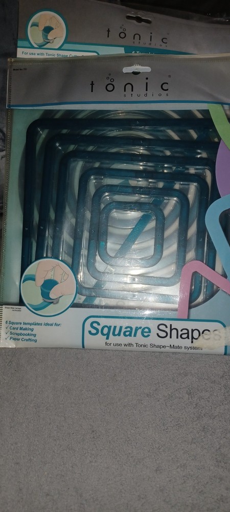 Tonic Studios Shapes Sets Round, Square, Ruler With Cutter Extra Blade Scrapbook