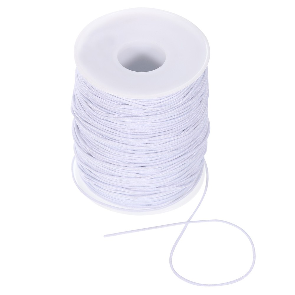 1mm 109 Yards Elastic String Cord Elastic Thread Beading String Cord, White